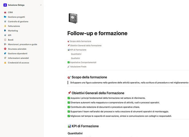 Follow-up e formazione