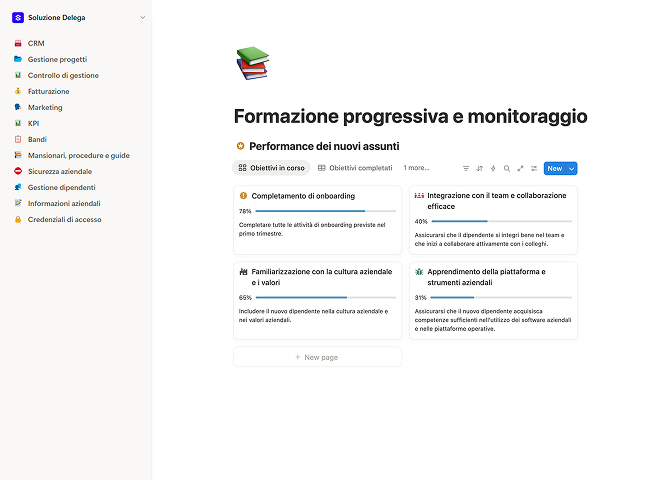 Formazione progressiva e monitoraggio