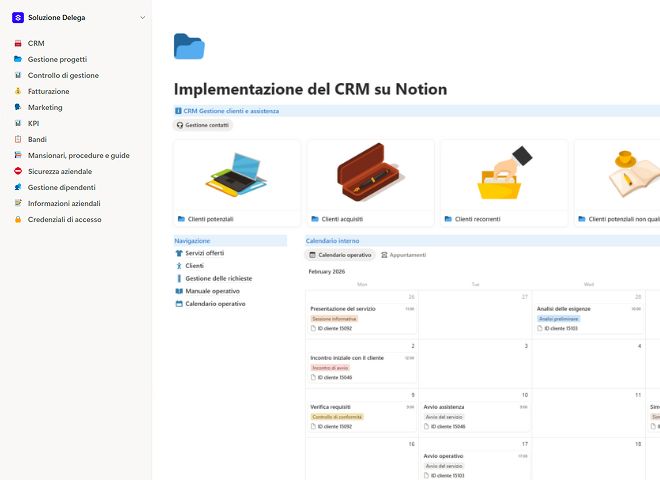 Implementazione del CRM su Notion