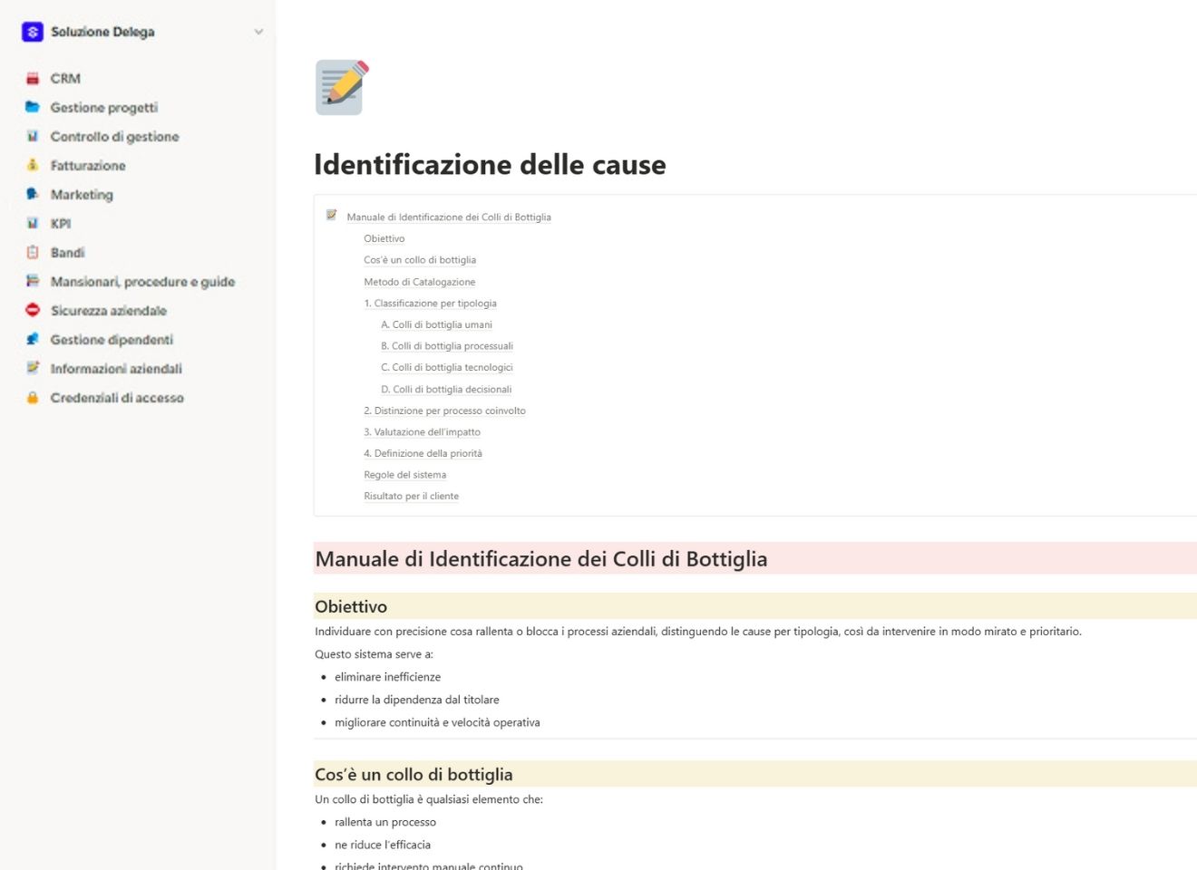 Identificazione delle cause