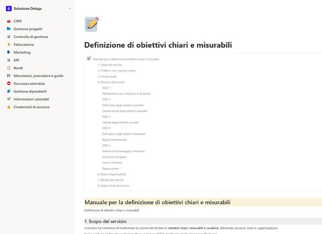 Definizione di obiettivi chiari e misurabili